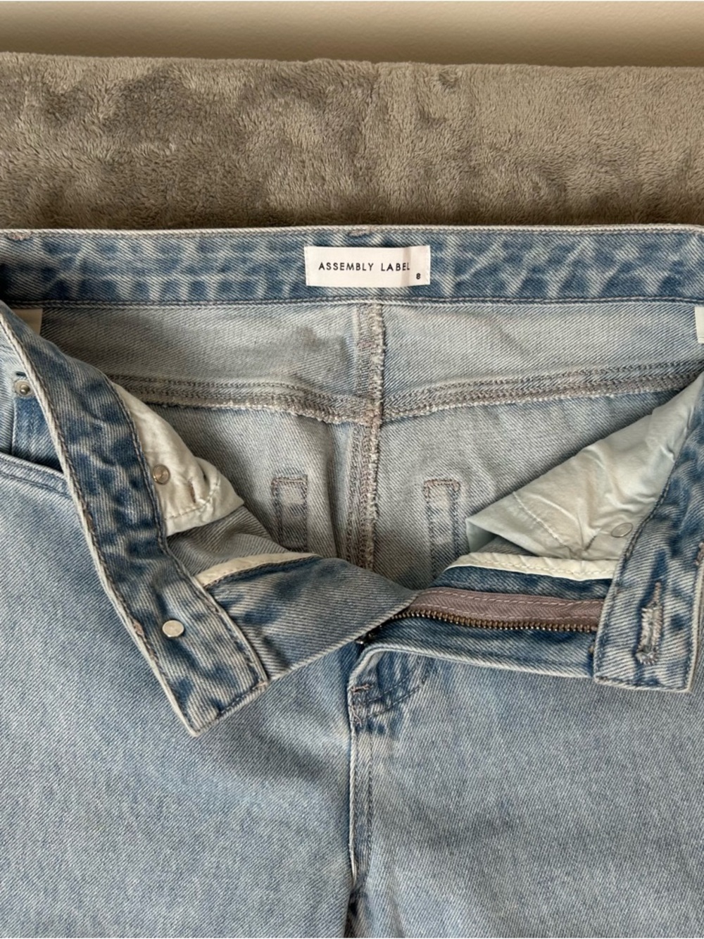 Assembly Label Jeans Straight Relaxed Fit Blue Denim Jeans Women’s Size 8 - Picture 5 of 16